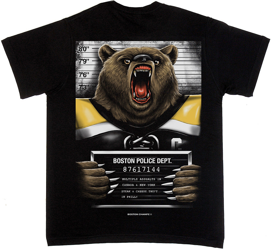 Boston Champz Bear Mug-Shot T-Shirt